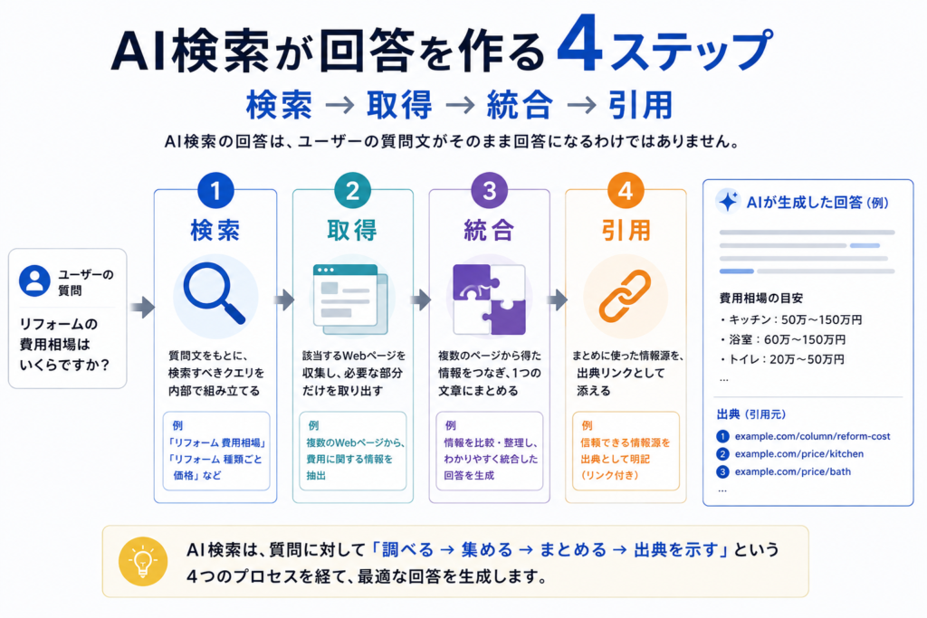 AI検索が回答を作る4ステップ_画像