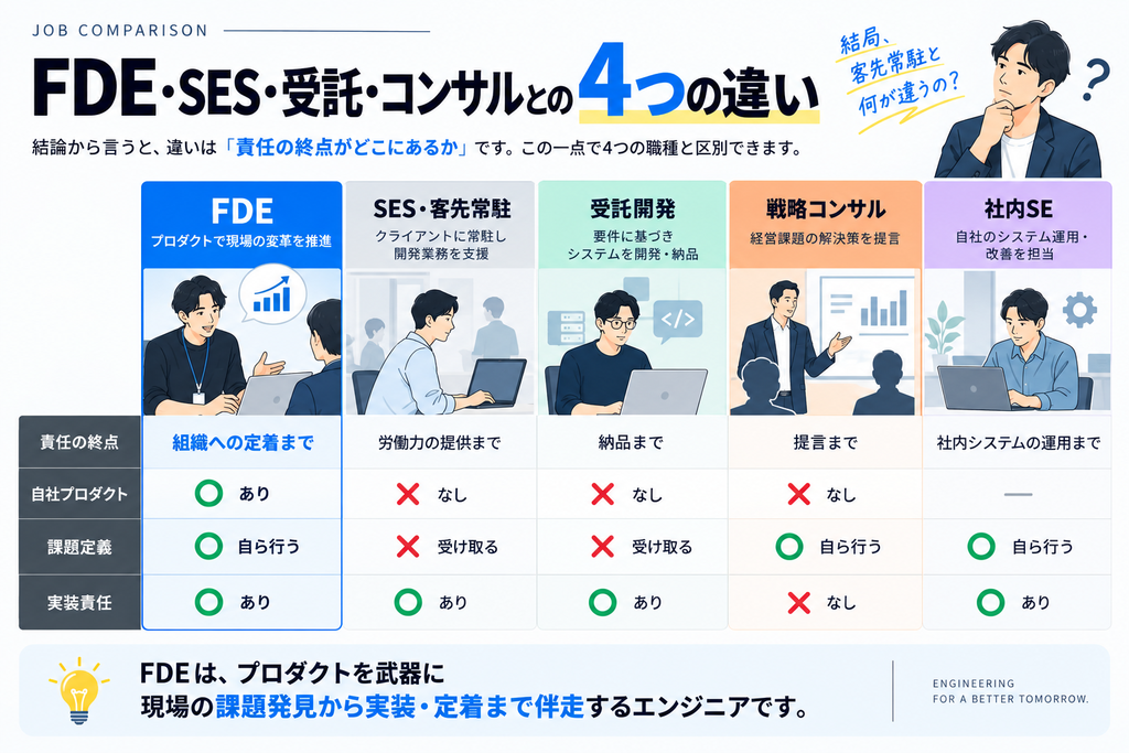 FDE・SES・受託・コンサルとの4つの違い_画像