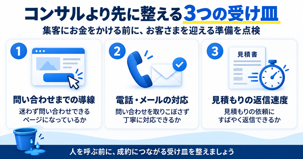 コンサルより先に整える3つの受け皿_画像