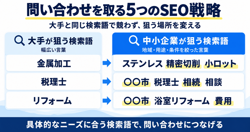 問い合わせを取る5つのSEO戦略_画像