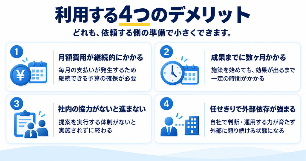 Webコンサルティングのデメリット_画像